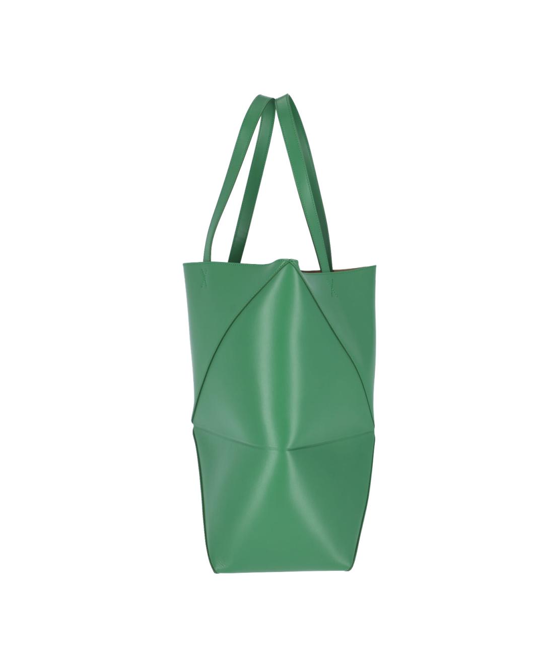 LOEWE Зеленая кожаная сумка тоут, фото 4