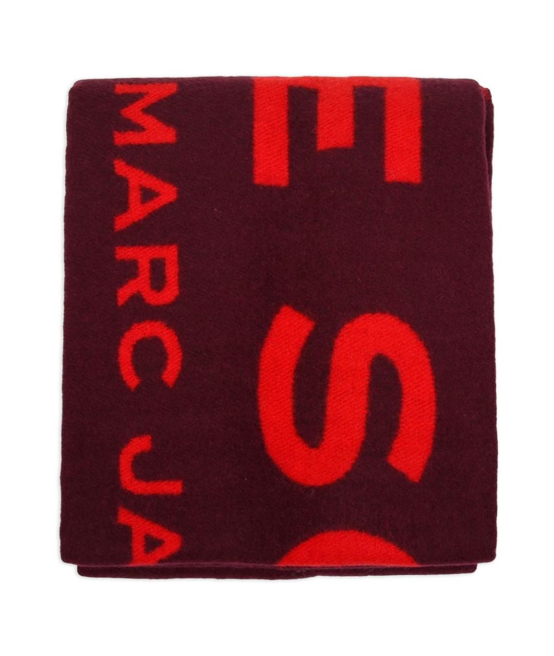 MARC JACOBS Бордовый шерстяной шарф, фото 2