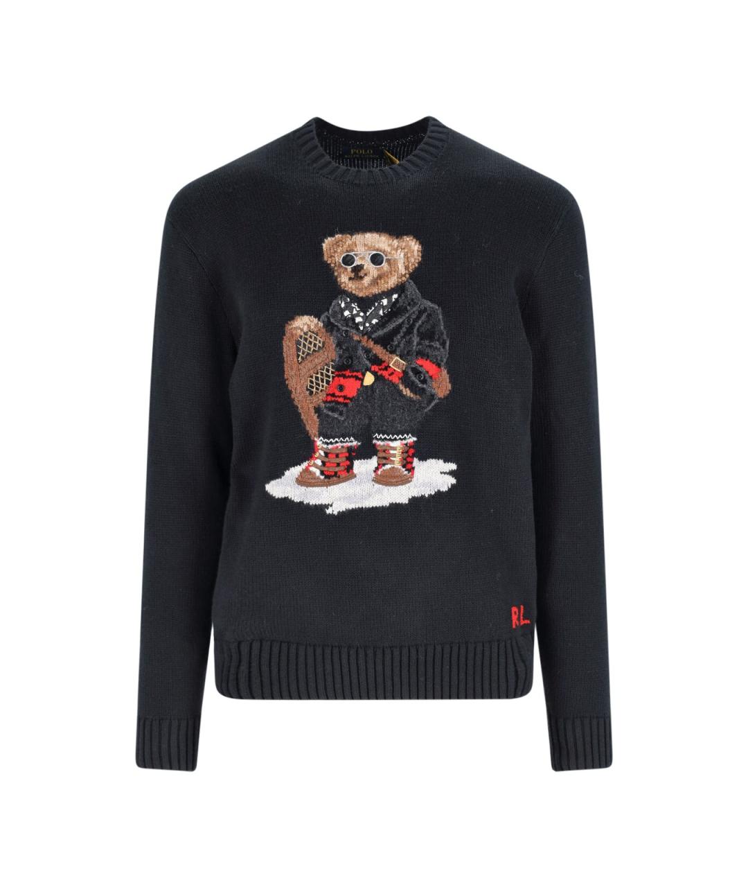 POLO RALPH LAUREN Черный хлопковый джемпер / свитер, фото 1