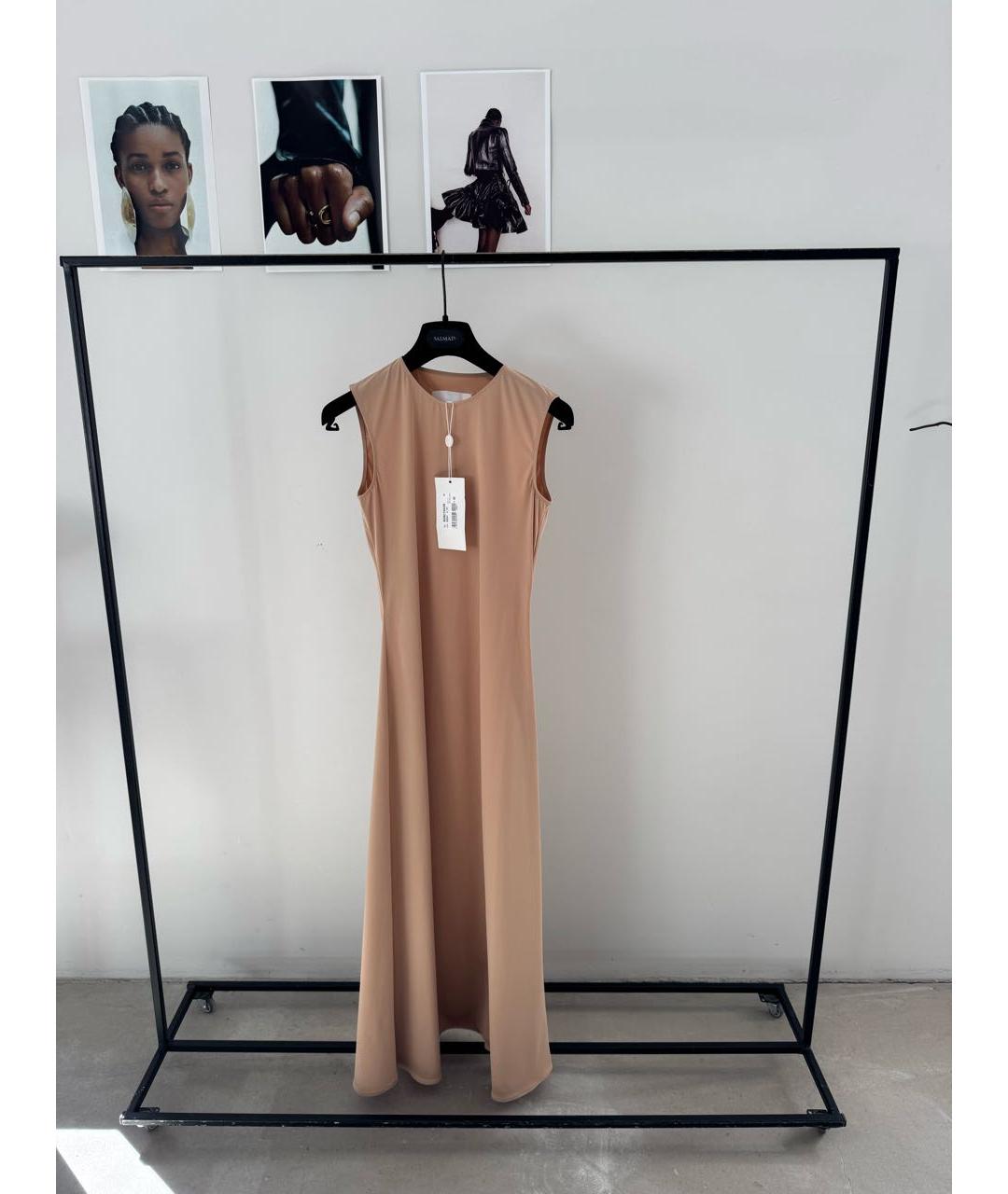 MAISON MARGIELA Бежевое полиамидовое повседневное платье, фото 7