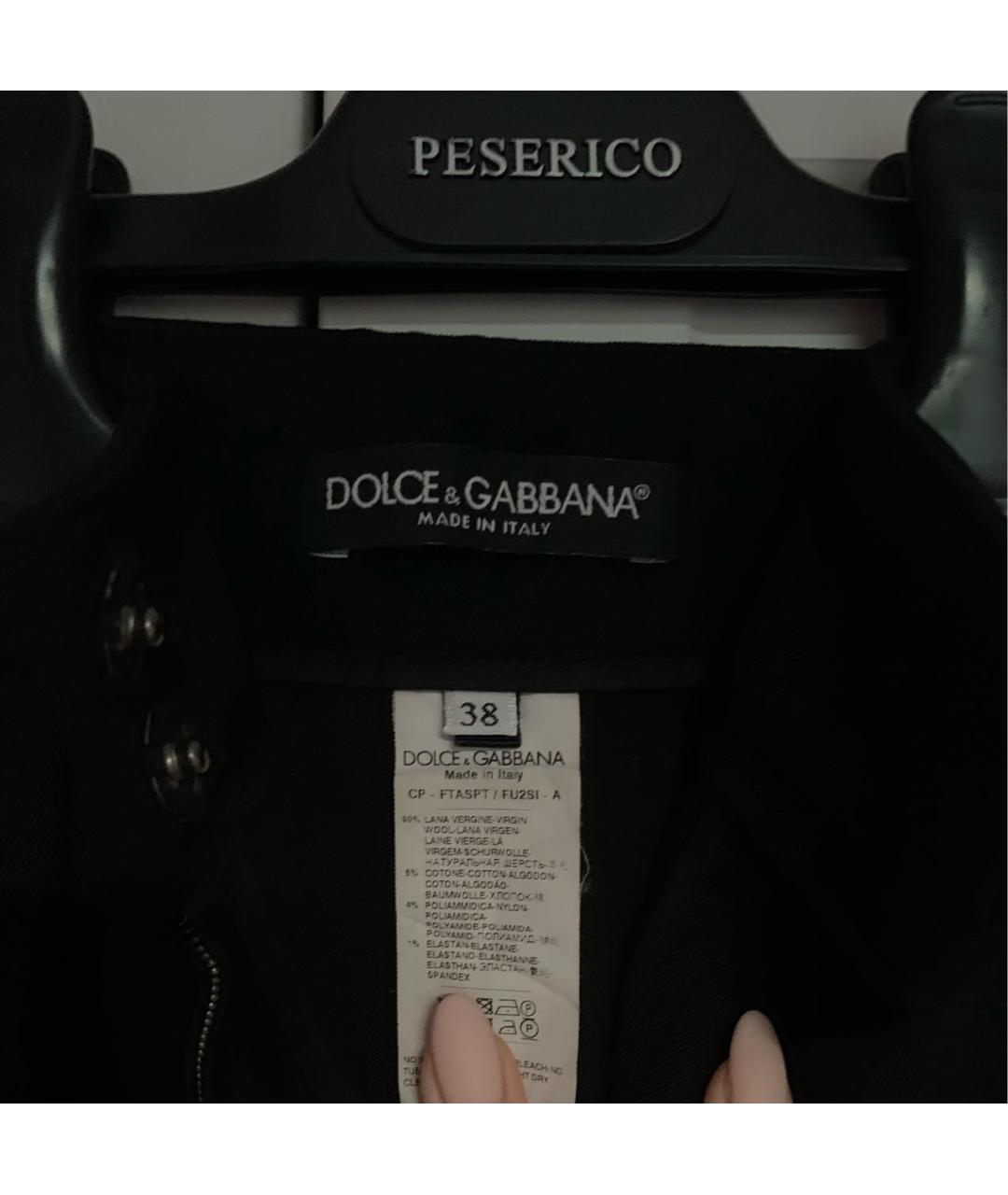 DOLCE&GABBANA Черные шерстяные кюлоты, фото 3