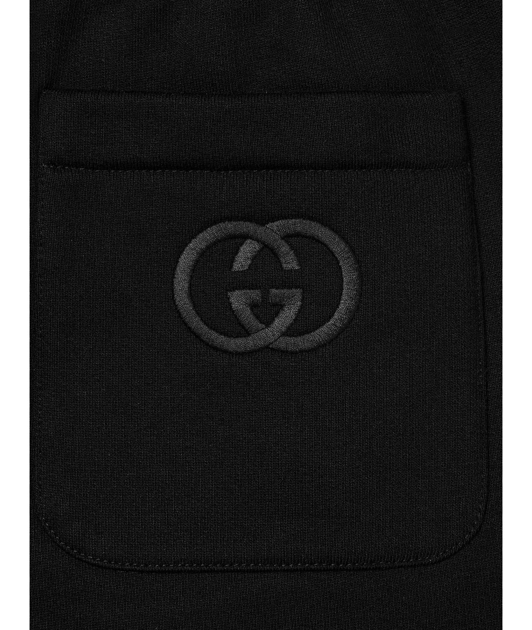 GUCCI Черные хлопковые повседневные брюки, фото 3