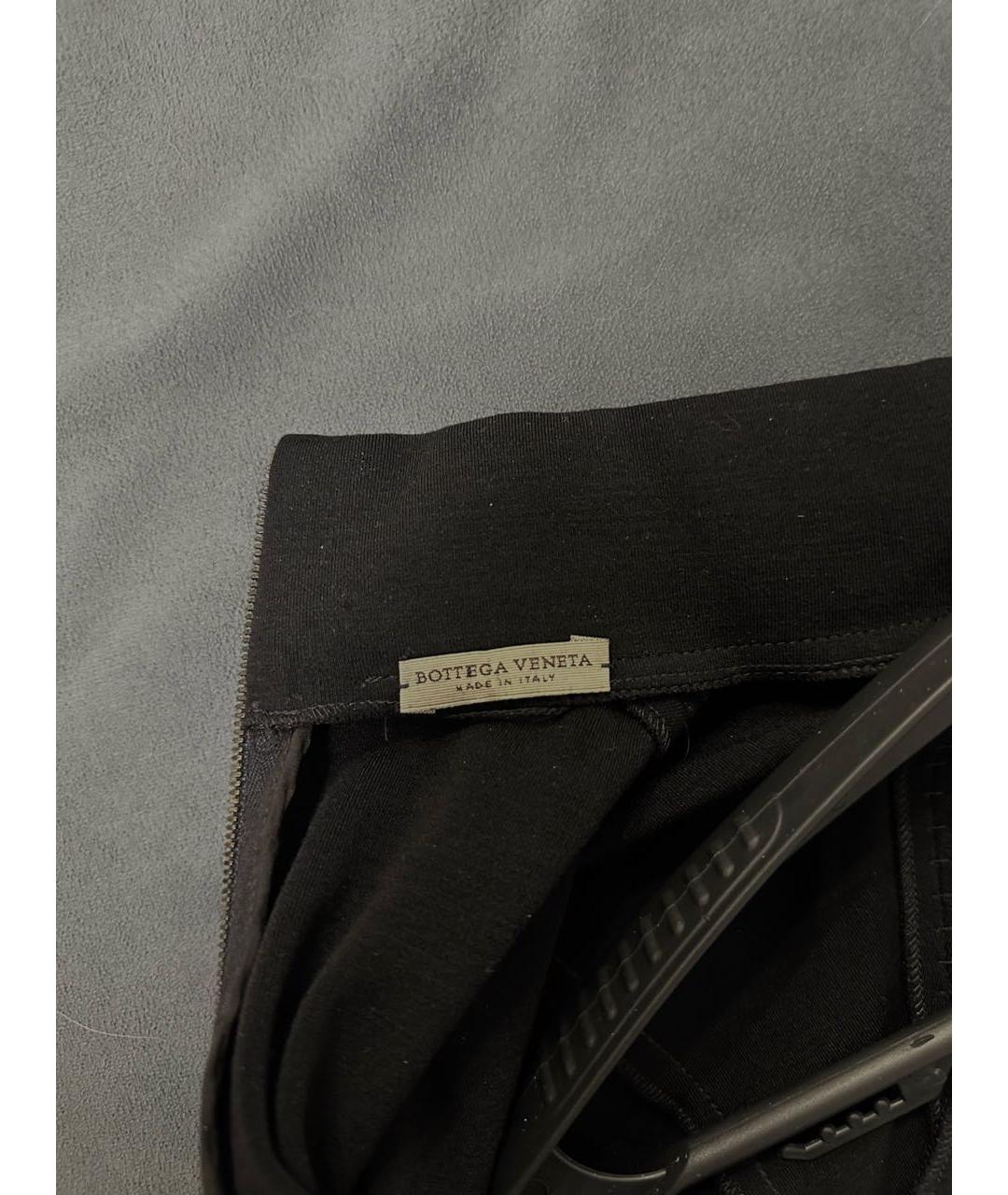 BOTTEGA VENETA Черное шерстяное повседневное платье, фото 4