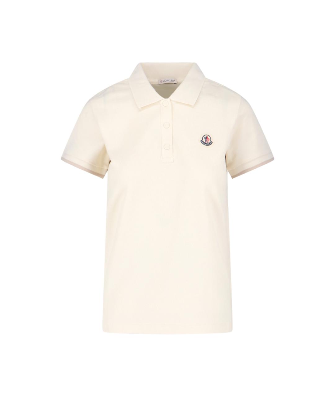 MONCLER Белая хлопковая футболка, фото 1