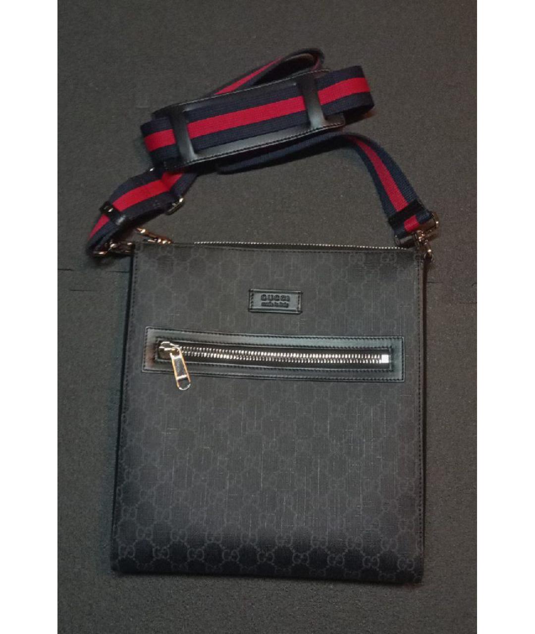 GUCCI Черная кожаная сумка на плечо, фото 5