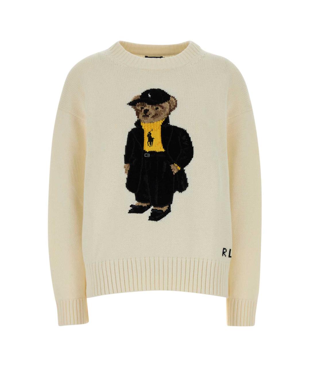 POLO RALPH LAUREN Белый хлопковый джемпер / свитер, фото 1