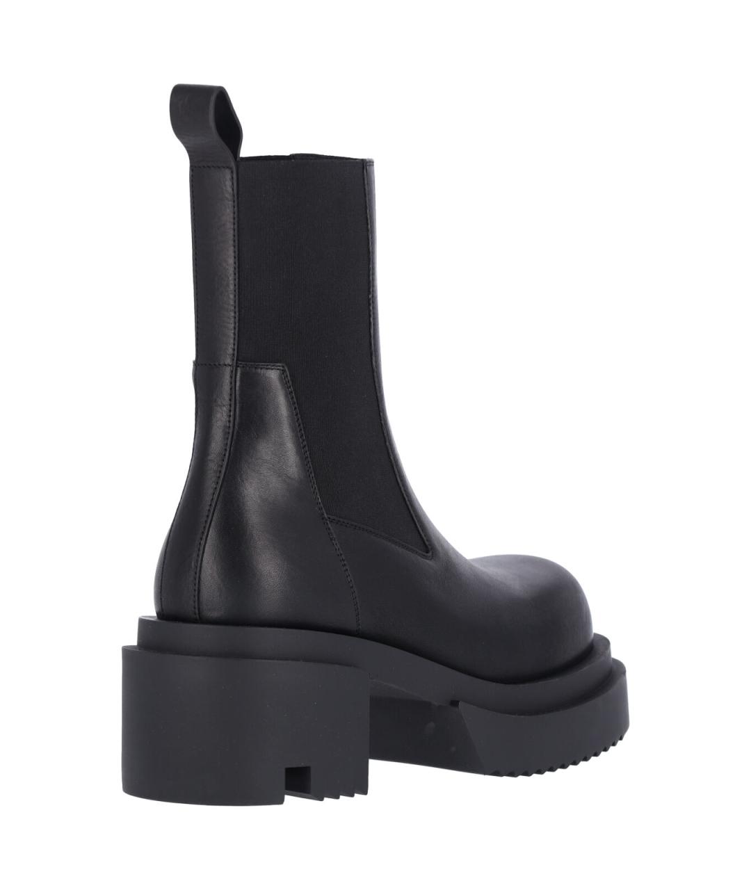 RICK OWENS Черные кожаные ботинки, фото 4