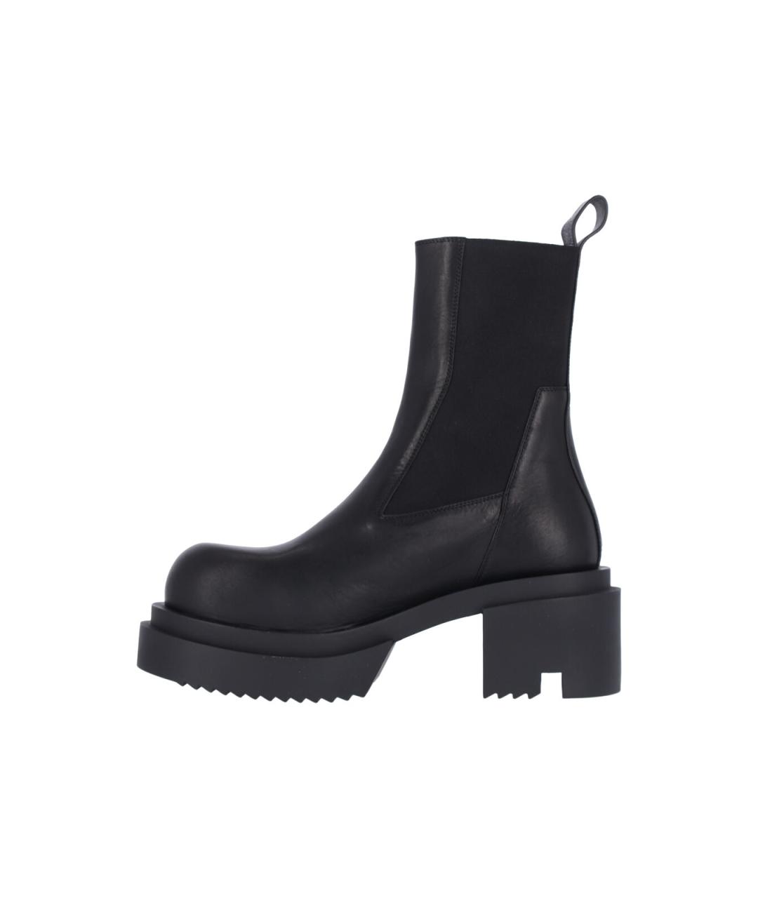 RICK OWENS Черные кожаные ботинки, фото 3