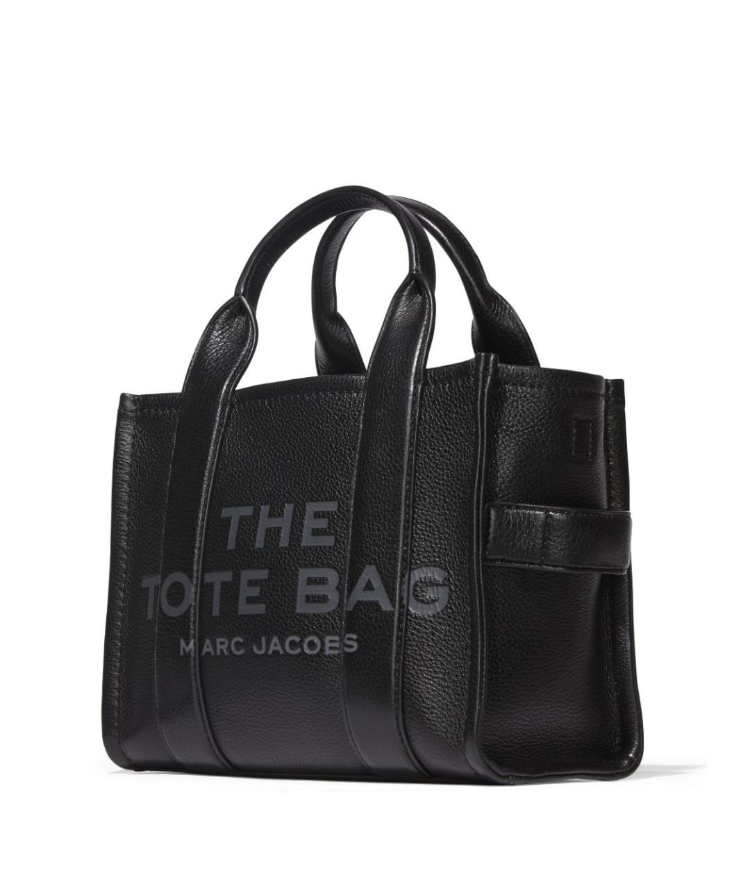 MARC JACOBS Черная кожаная сумка тоут, фото 5