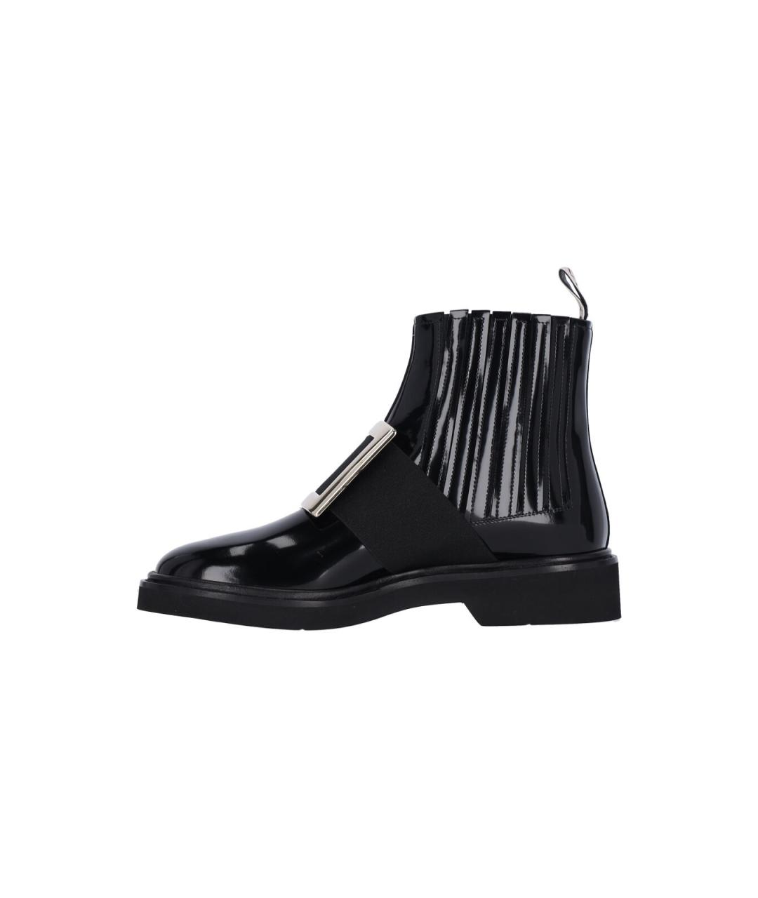 ROGER VIVIER Черные ботинки из лакированной кожи, фото 3
