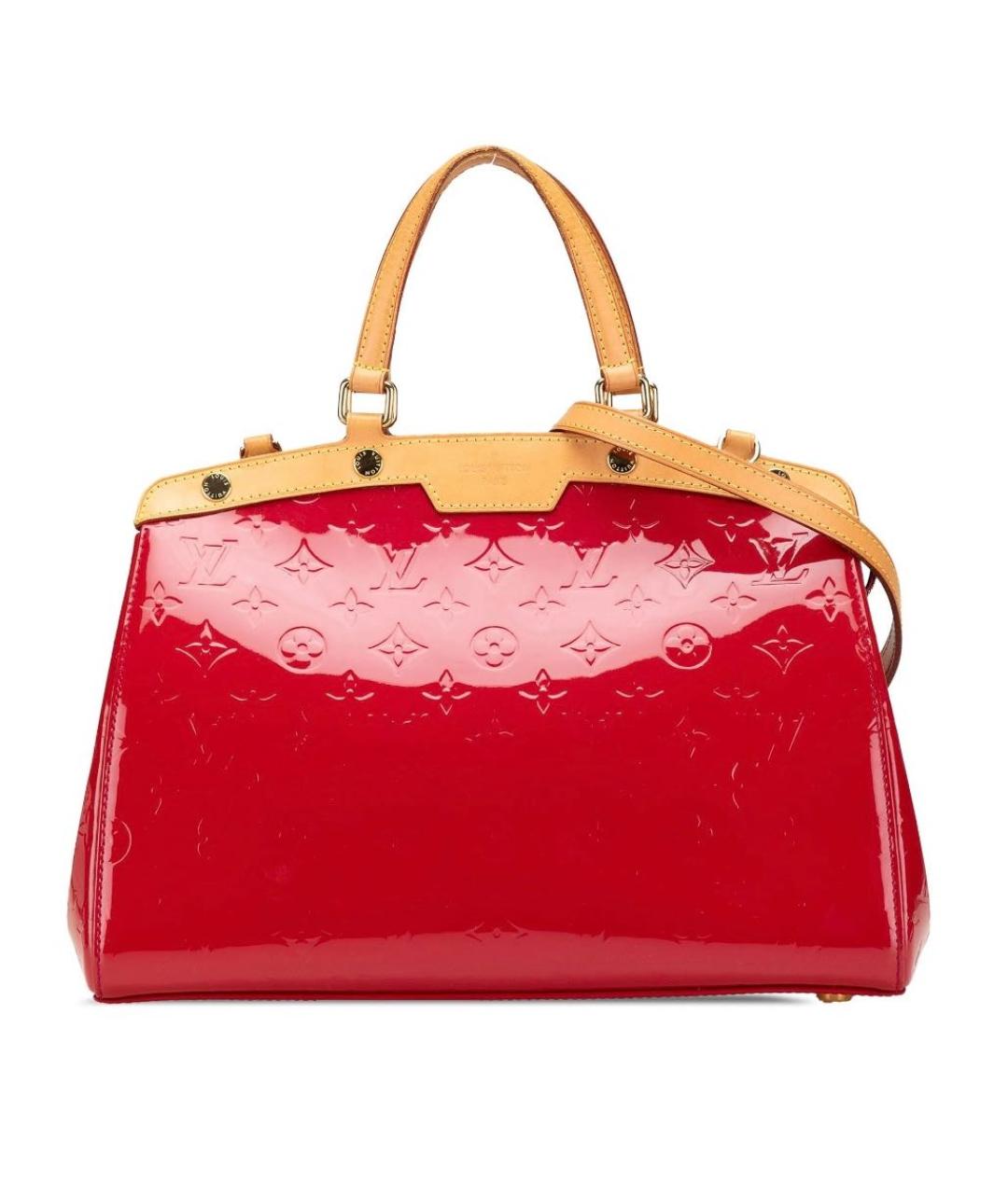 LOUIS VUITTON Коралловая сумка с короткими ручками из лакированной кожи, фото 9