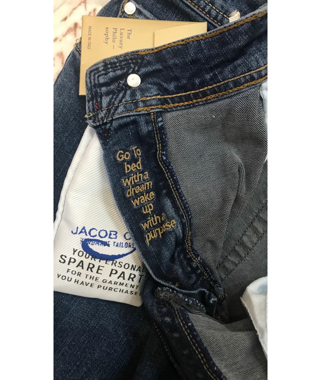 JACOB COHEN Синие прямые джинсы, фото 5