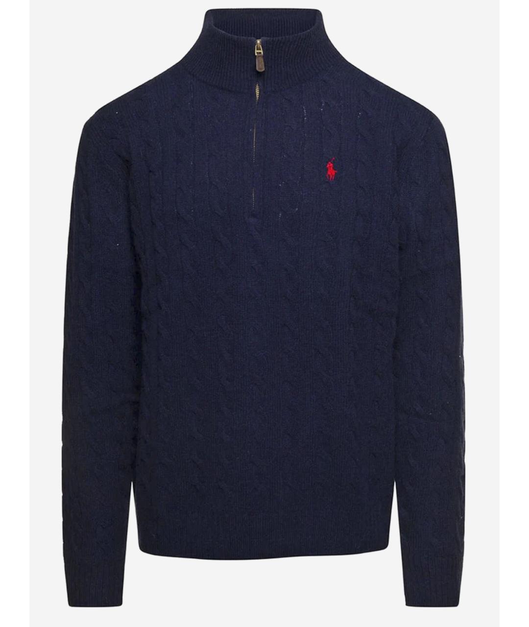 POLO RALPH LAUREN Синий шерстяной джемпер / свитер, фото 4