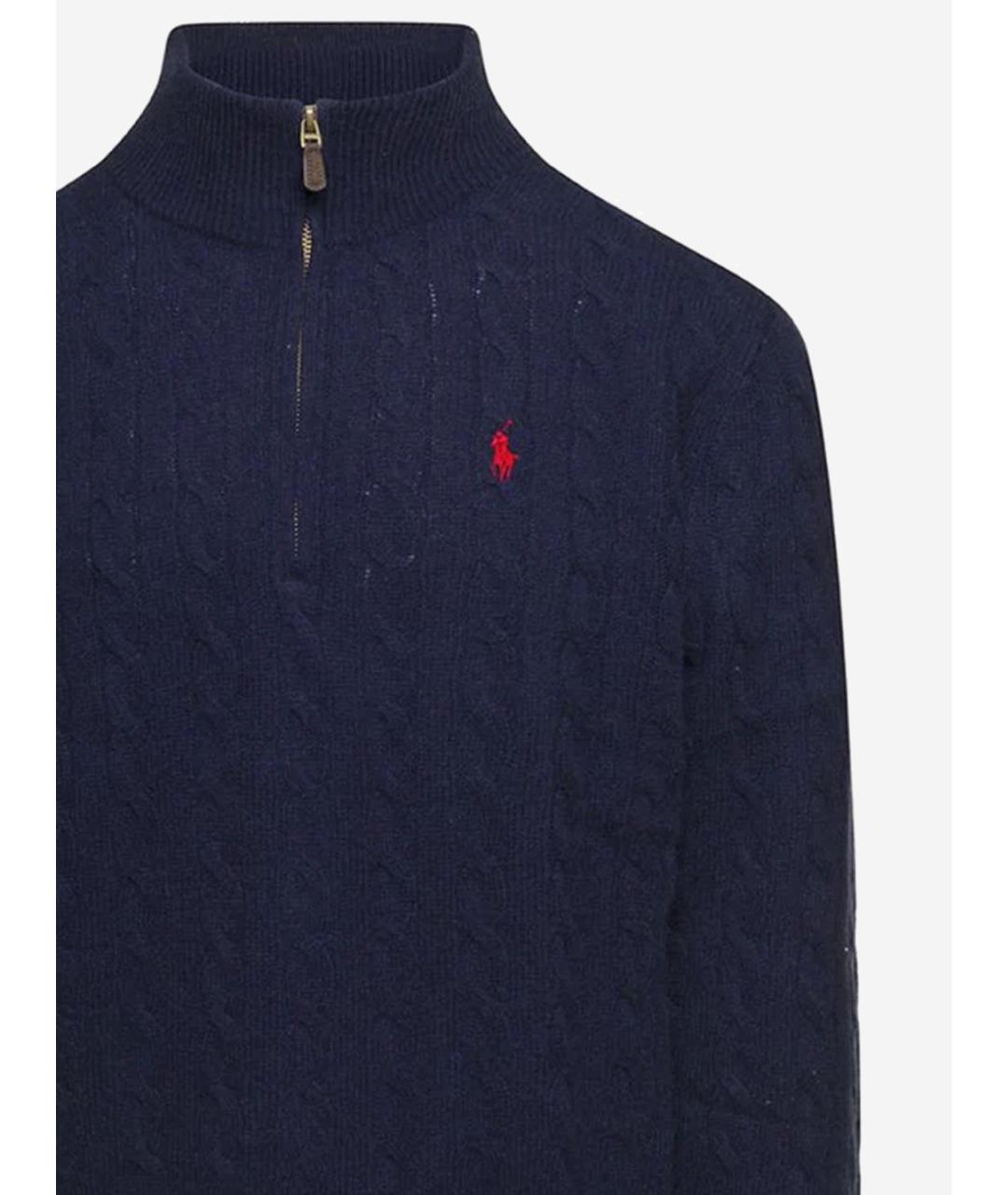 POLO RALPH LAUREN Синий шерстяной джемпер / свитер, фото 3