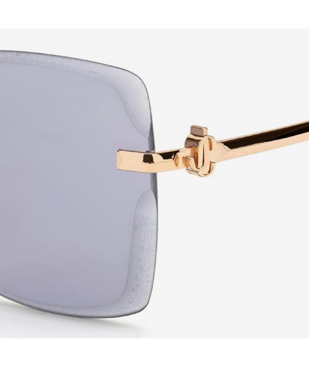 JIMMY CHOO Голубые металлические солнцезащитные очки, фото 7