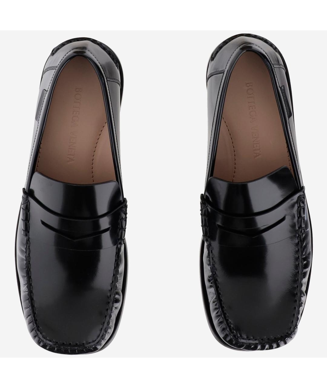 BOTTEGA VENETA Черные кожаные лоферы, фото 2