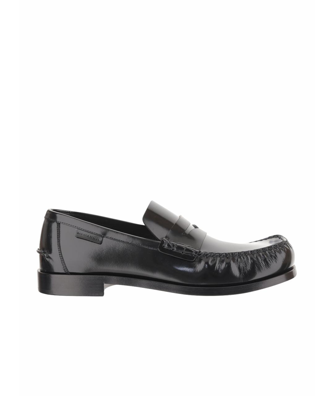 BOTTEGA VENETA Черные кожаные лоферы, фото 1