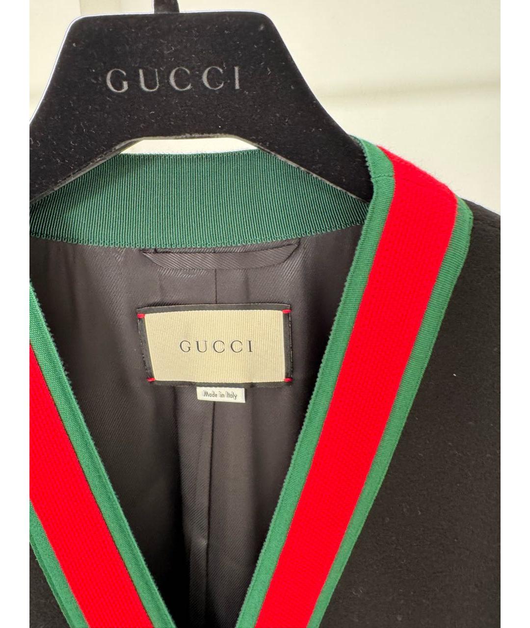 GUCCI Черное шерстяное пальто, фото 6