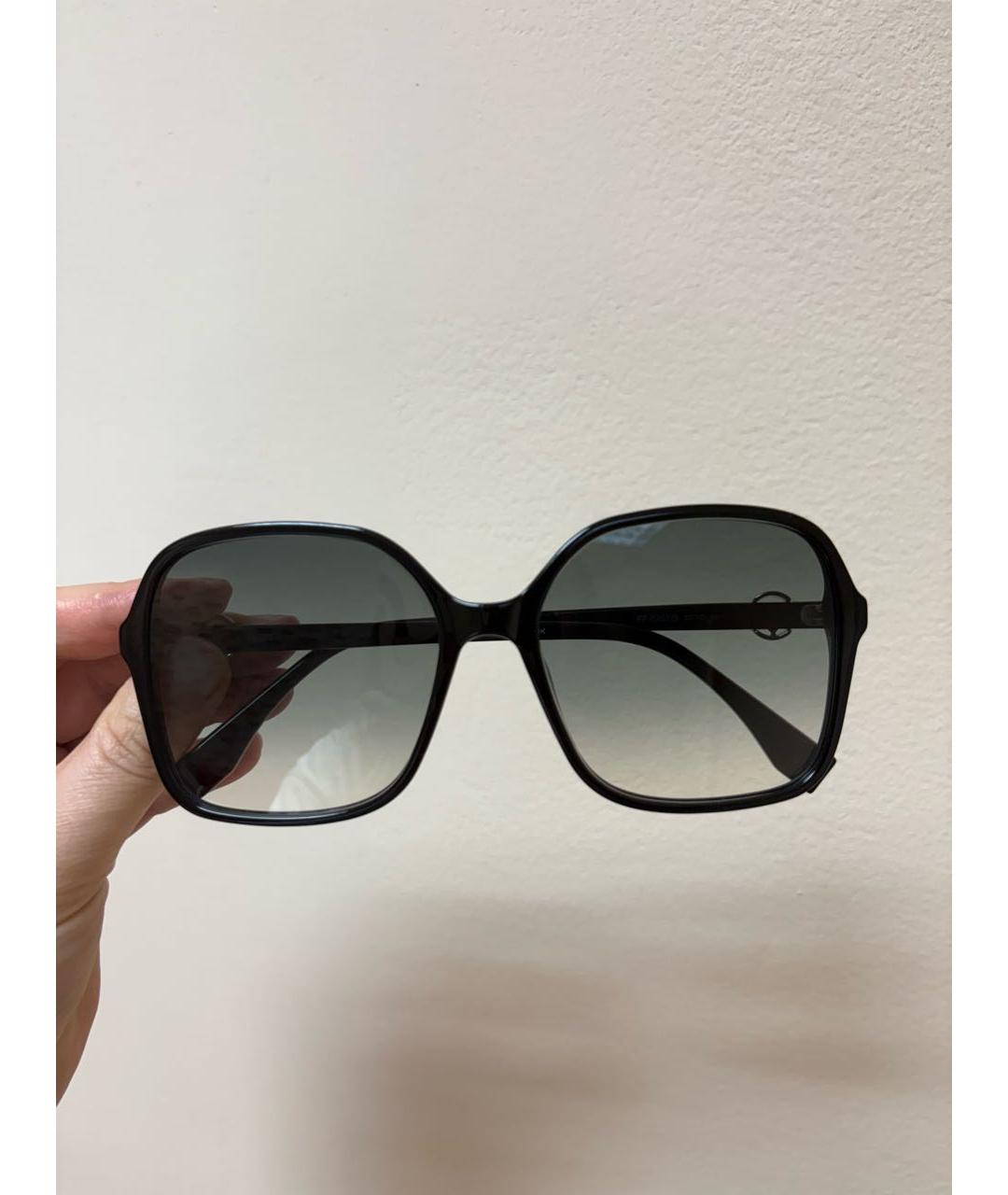FENDI Черные пластиковые солнцезащитные очки, фото 3
