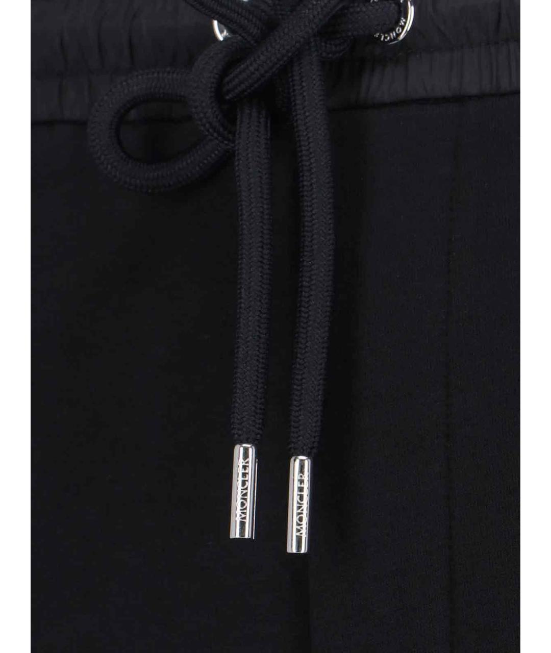 MONCLER Черные полиэстеровые повседневные брюки, фото 5