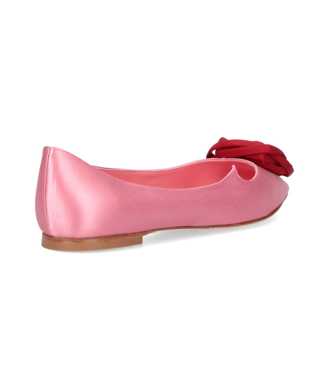 ROGER VIVIER Розовые текстильные балетки, фото 4