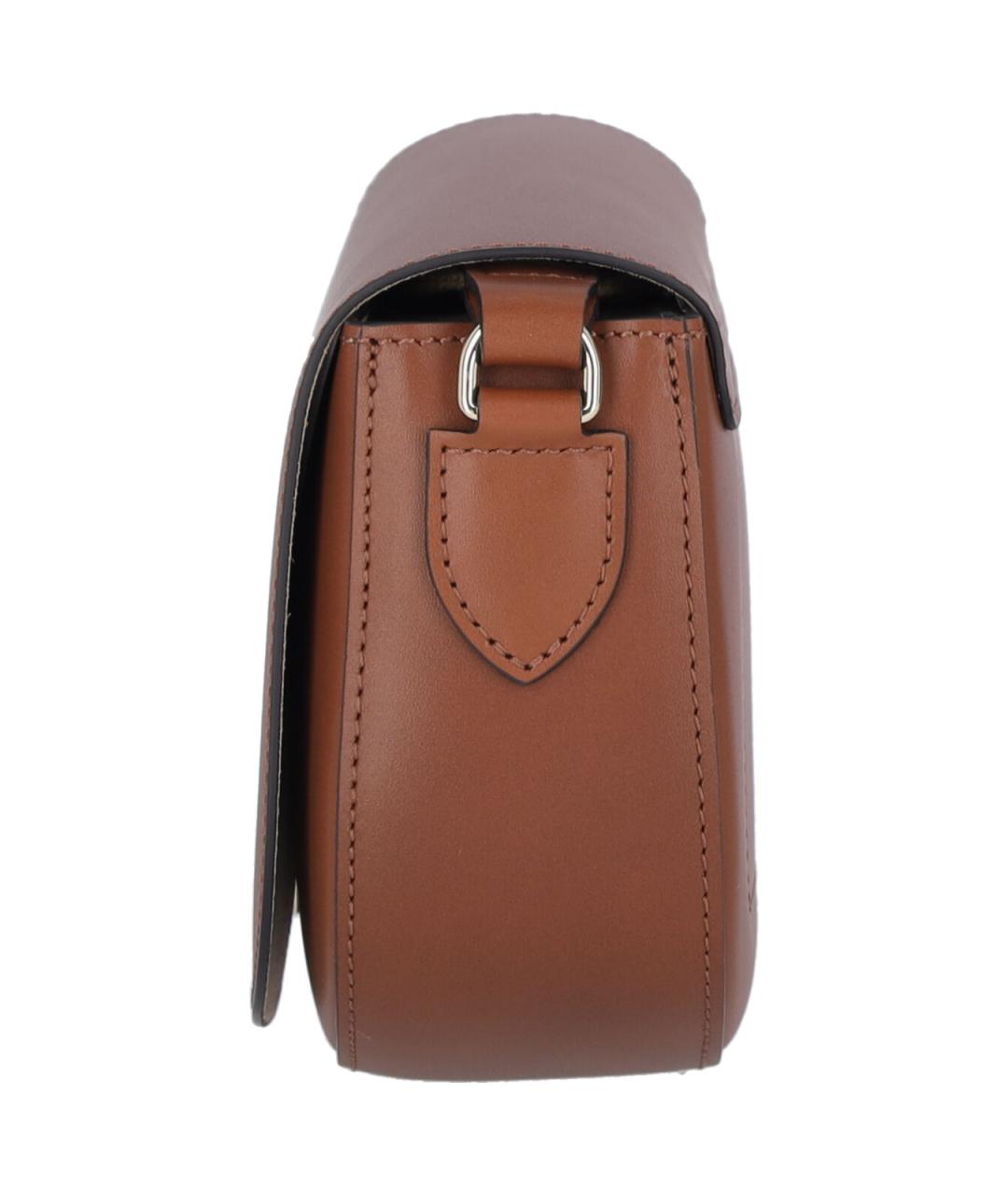 LONGCHAMP Коричневая кожаная сумка через плечо, фото 5