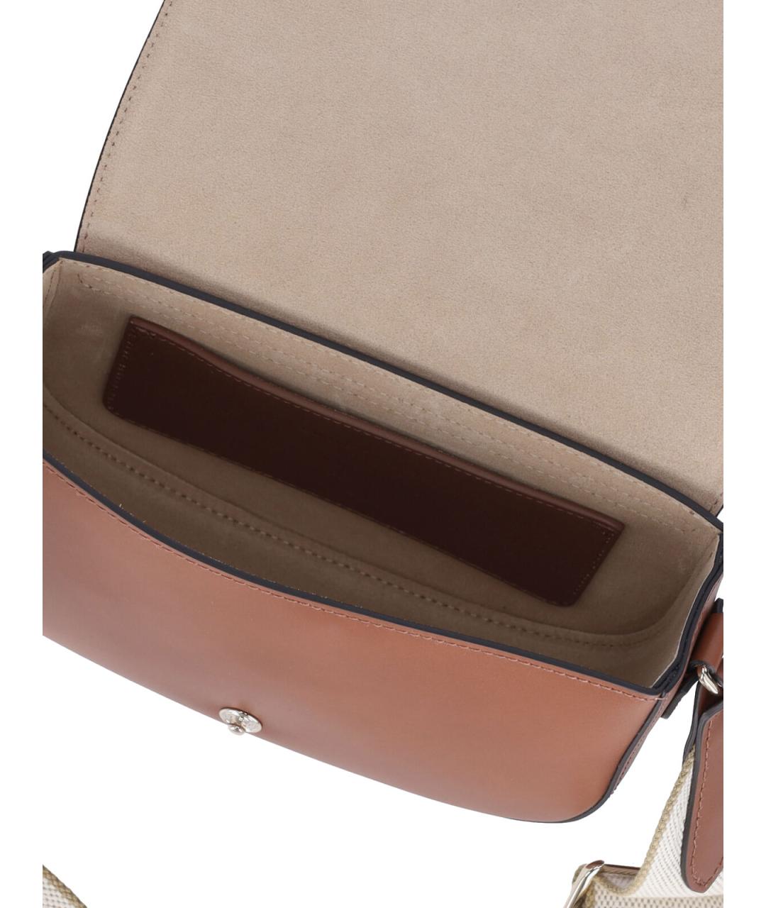 LONGCHAMP Коричневая кожаная сумка через плечо, фото 4