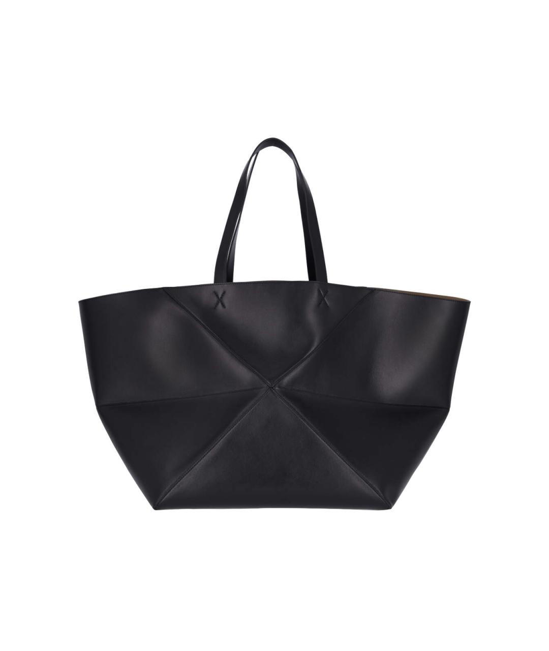 LOEWE Черная кожаная сумка тоут, фото 4