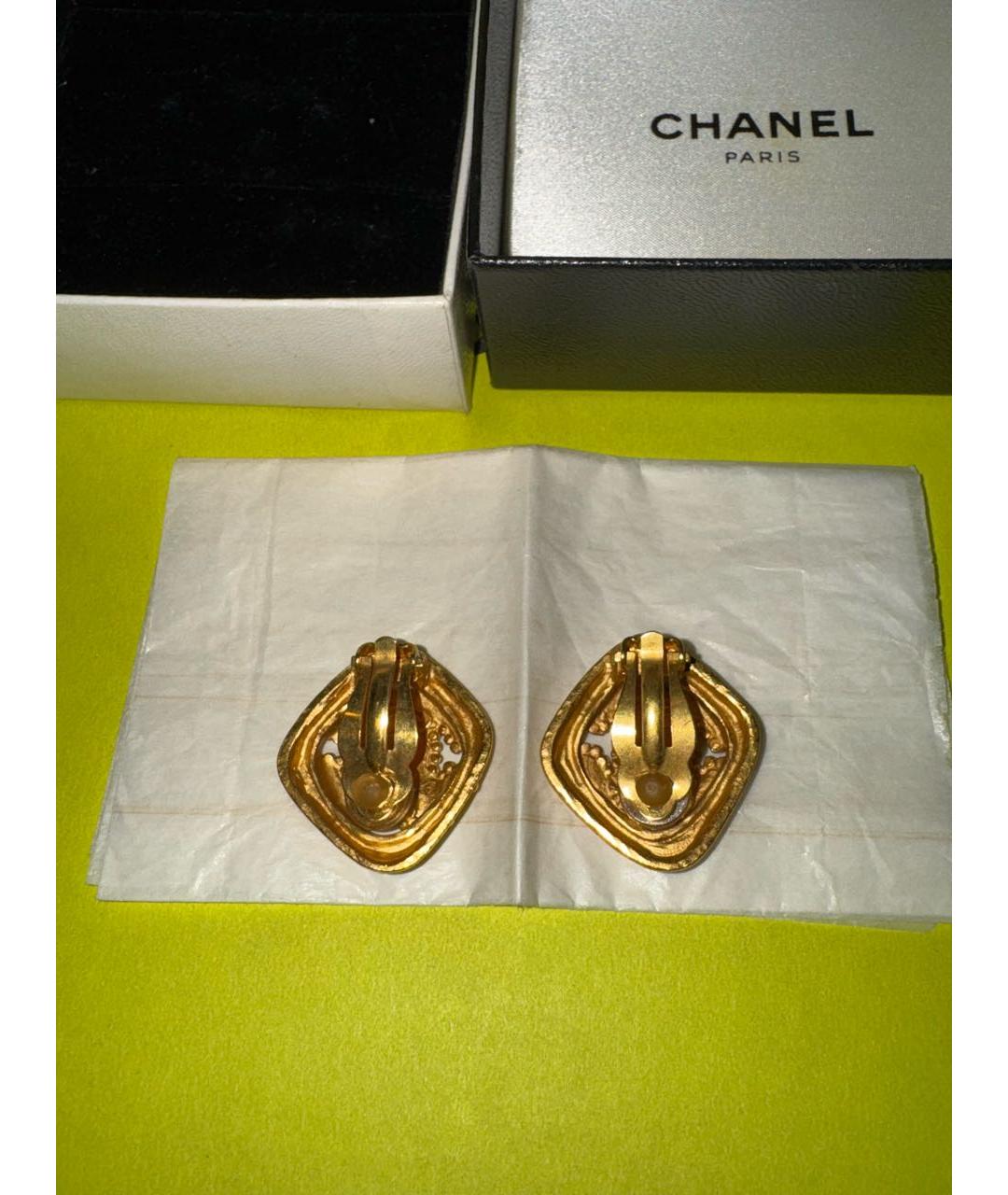 CHANEL Золотые серьги, фото 2
