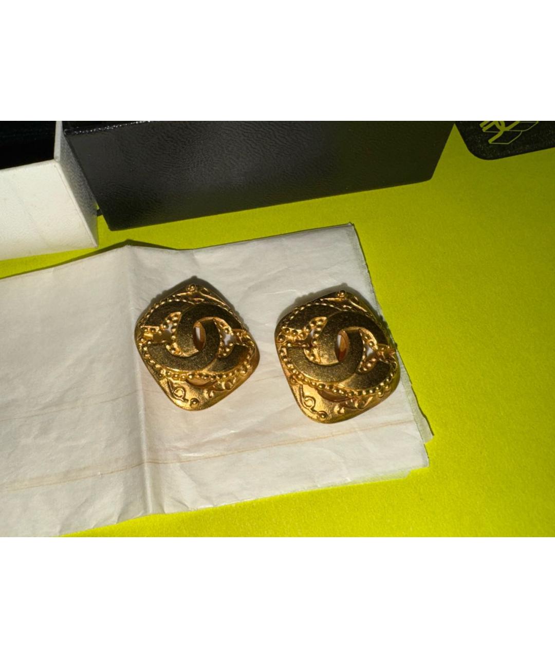CHANEL Золотые серьги, фото 4