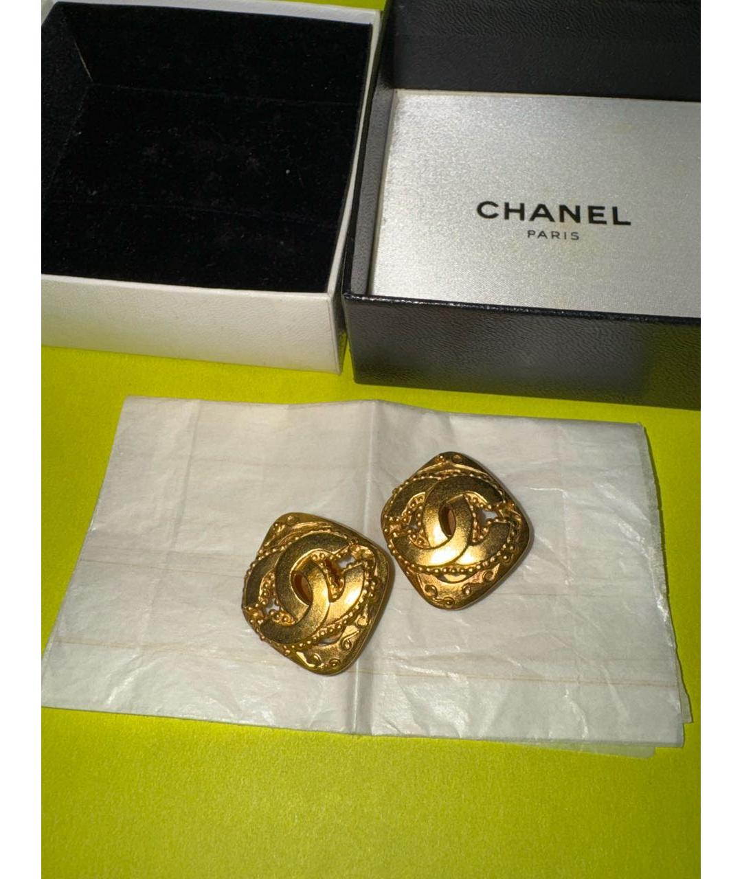 CHANEL Золотые серьги, фото 5