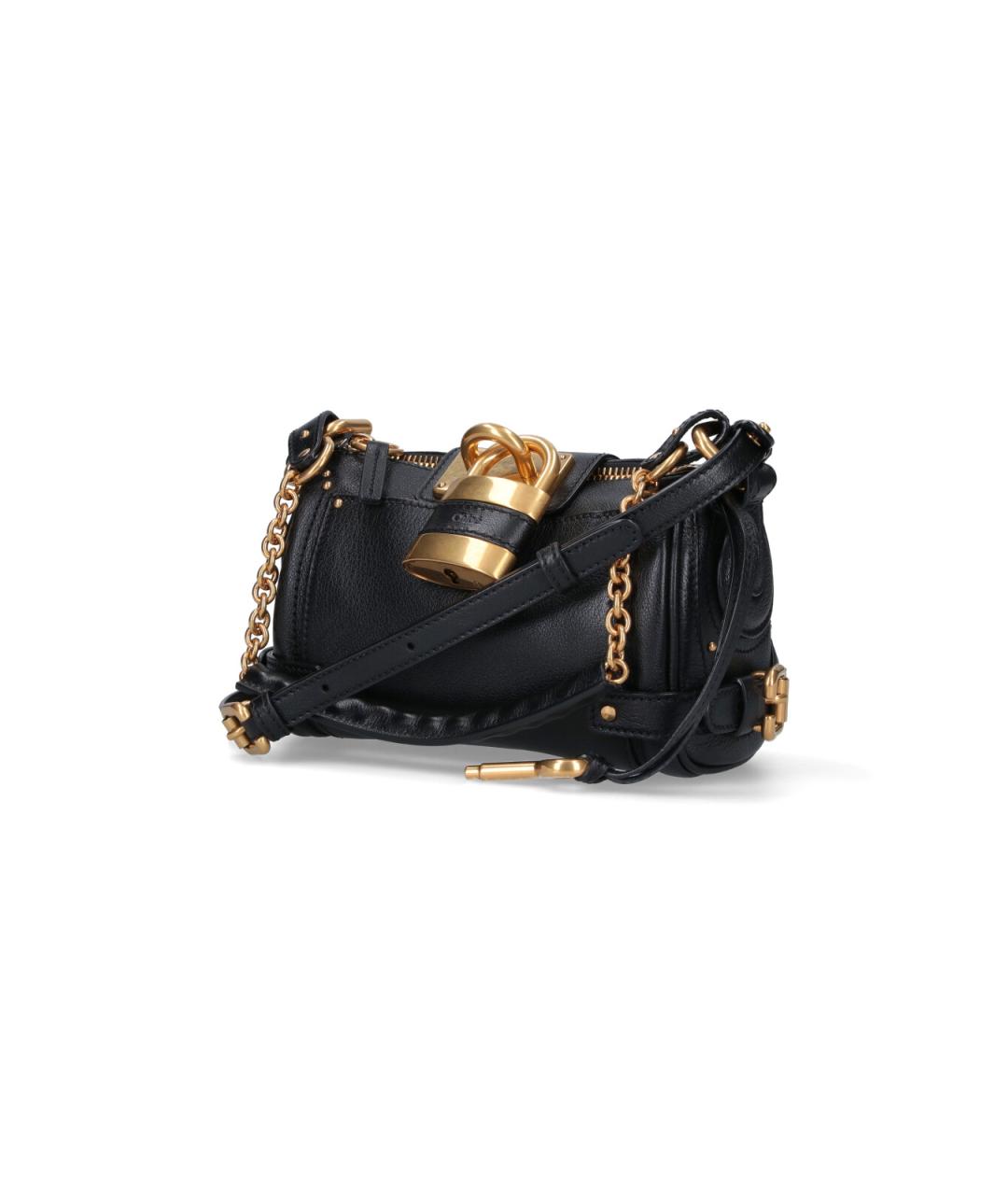 CHLOE Черная кожаная сумка через плечо, фото 2