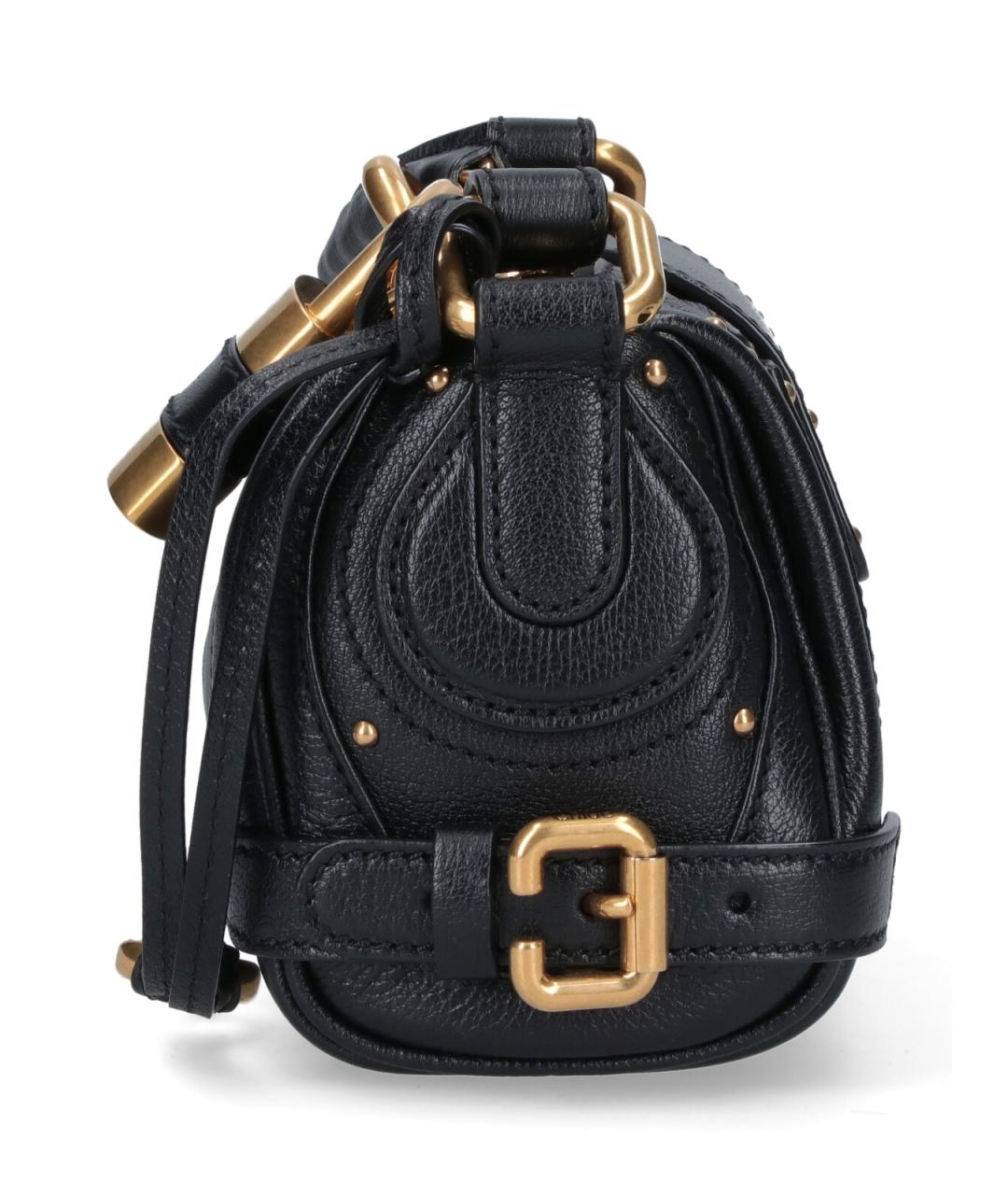 CHLOE Черная кожаная сумка через плечо, фото 5