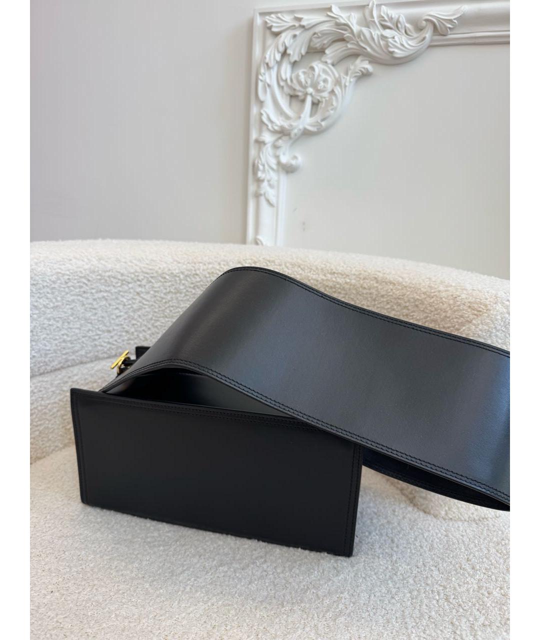 JACQUEMUS Черная кожаная сумка с короткими ручками, фото 5