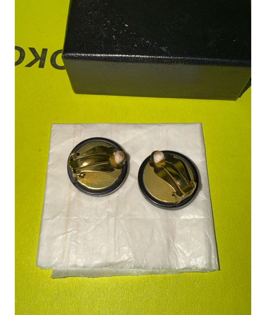 CHANEL Черные серьги, фото 2