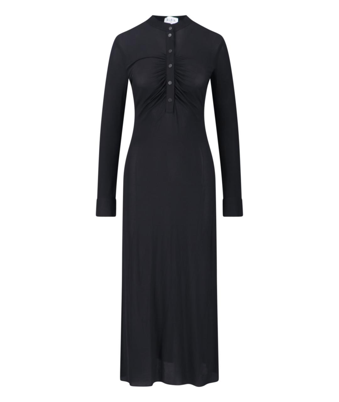 ALAIA Черное вискозное повседневное платье, фото 1