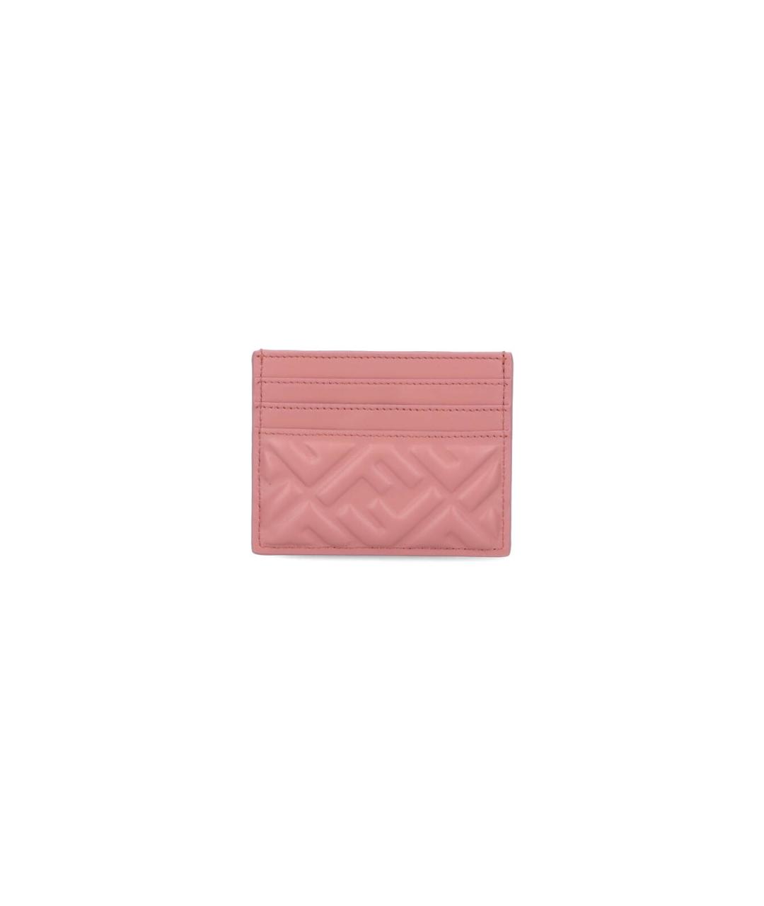 FENDI Розовый кожаный кардхолдер, фото 2