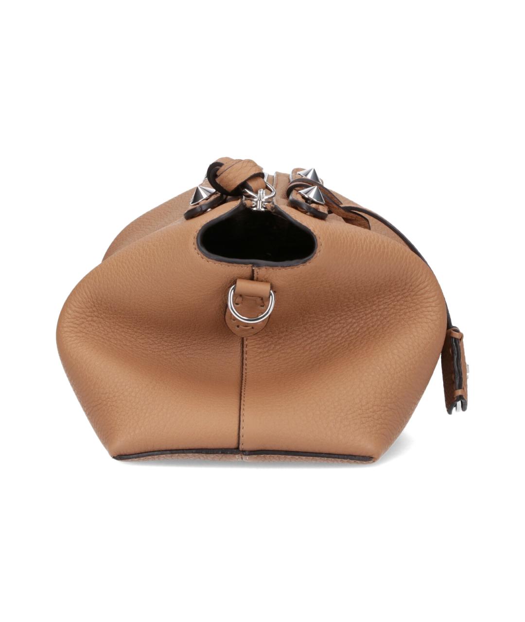 FENDI Бежевая кожаная сумка тоут, фото 5