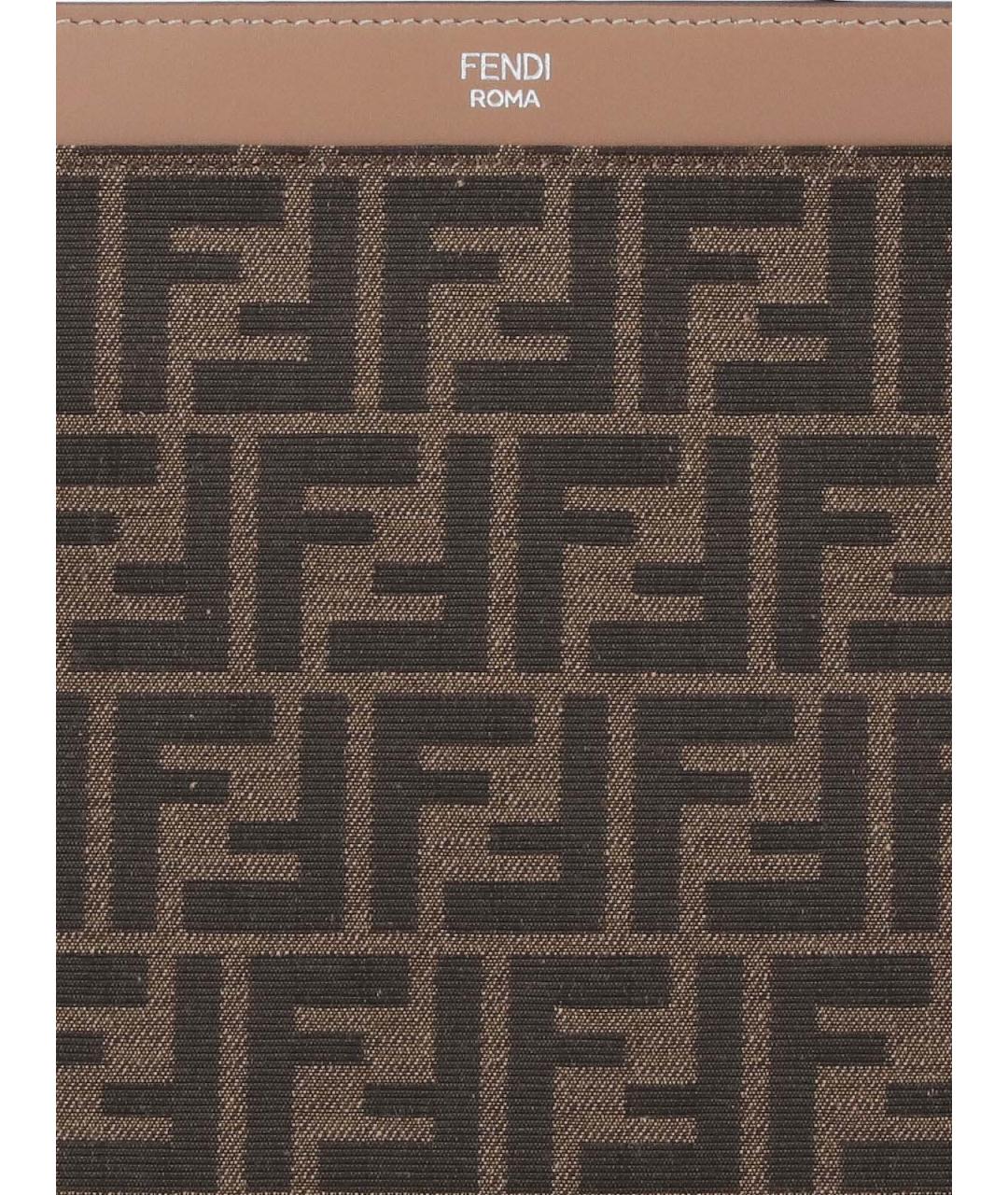 FENDI Коричневая синтетическая папка для документов, фото 4