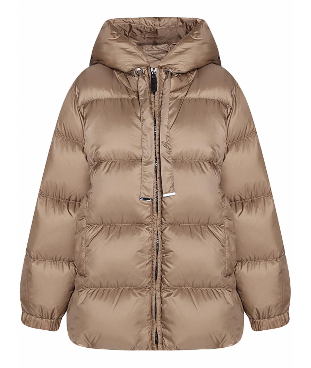 MAX MARA THE CUBE Коричневый полиэстеровый пуховик, фото 1