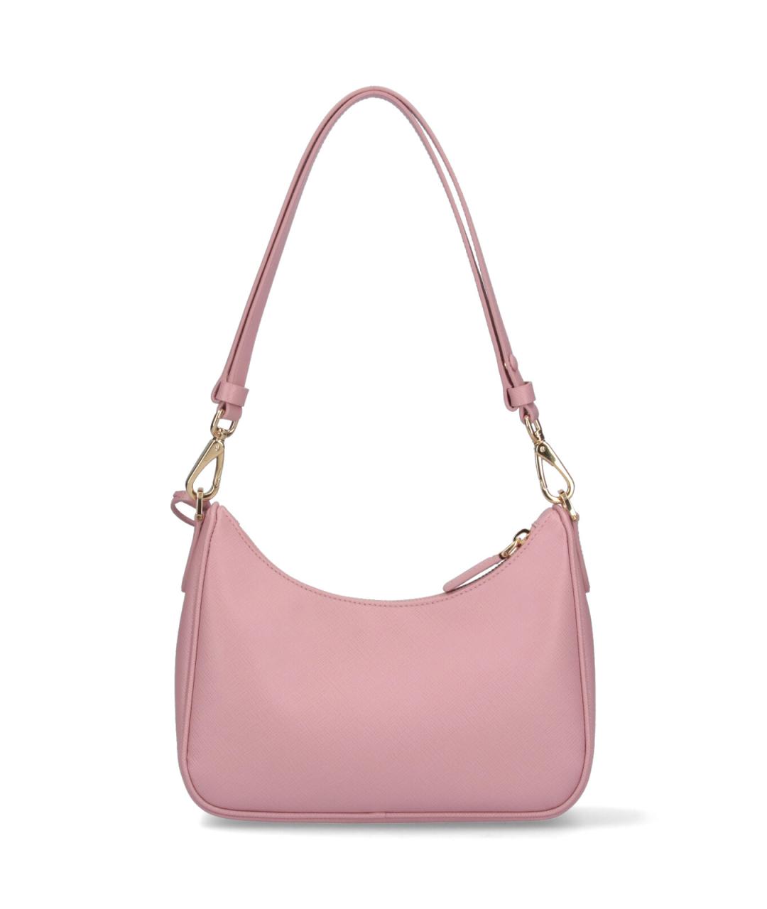 PRADA Розовая кожаная сумка через плечо, фото 3