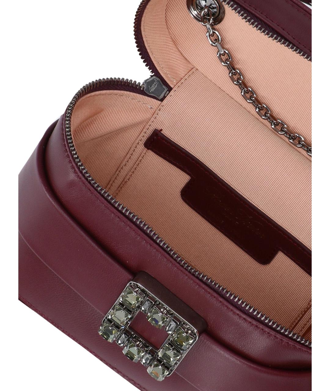 ROGER VIVIER Красная кожаная сумка с короткими ручками, фото 4