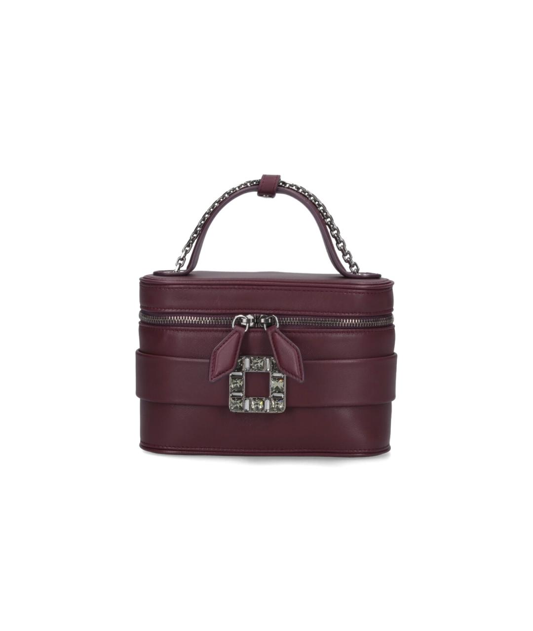 ROGER VIVIER Красная кожаная сумка с короткими ручками, фото 1