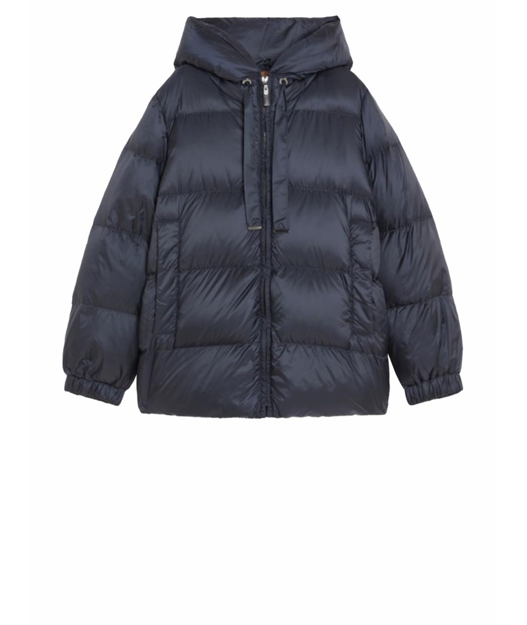 MAX MARA THE CUBE Темно-синяя полиэстеровая куртка, фото 1