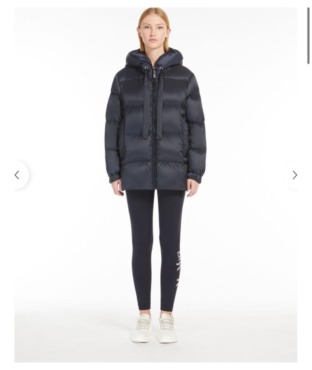 MAX MARA THE CUBE Темно-синяя полиэстеровая куртка, фото 2