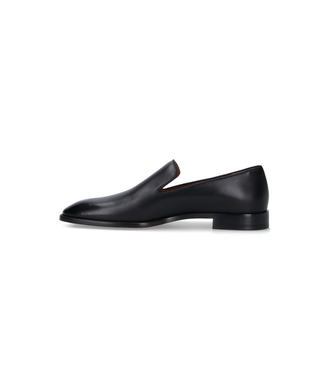 CHRISTIAN LOUBOUTIN Черные синтетические лоферы, фото 3