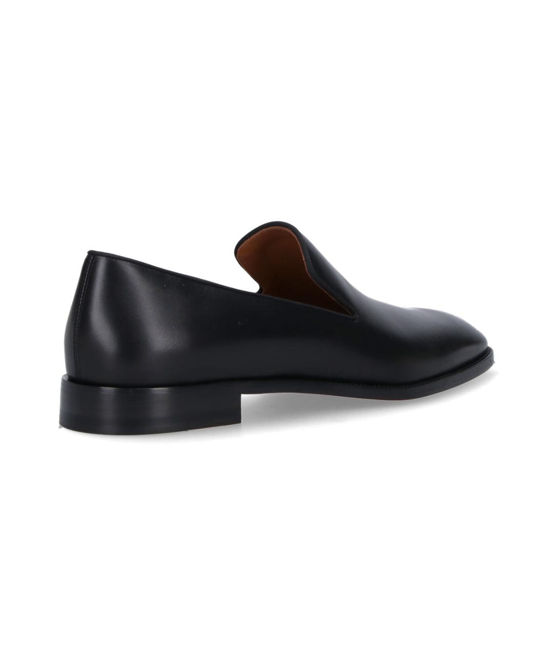 CHRISTIAN LOUBOUTIN Черные синтетические лоферы, фото 4