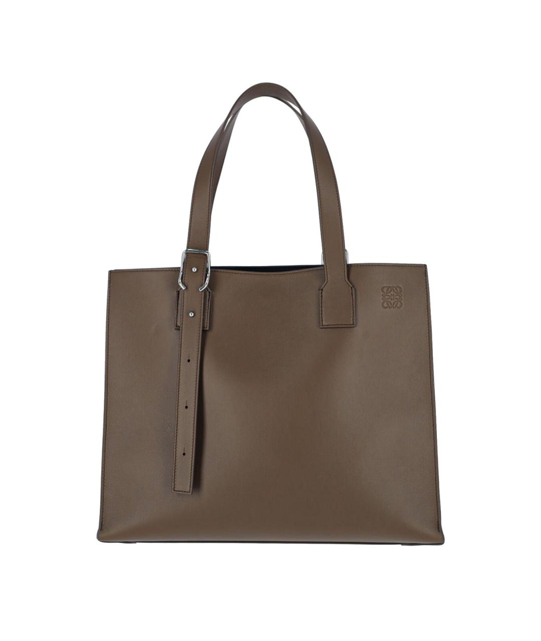 LOEWE Коричневая кожаная сумка тоут, фото 1