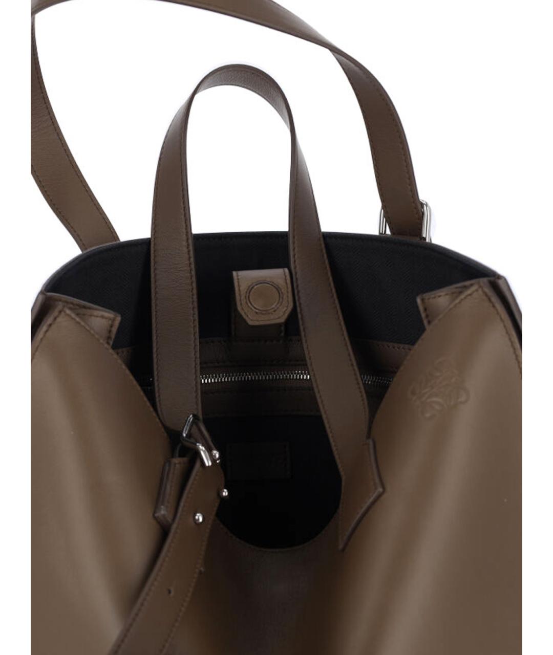 LOEWE Коричневая кожаная сумка тоут, фото 4