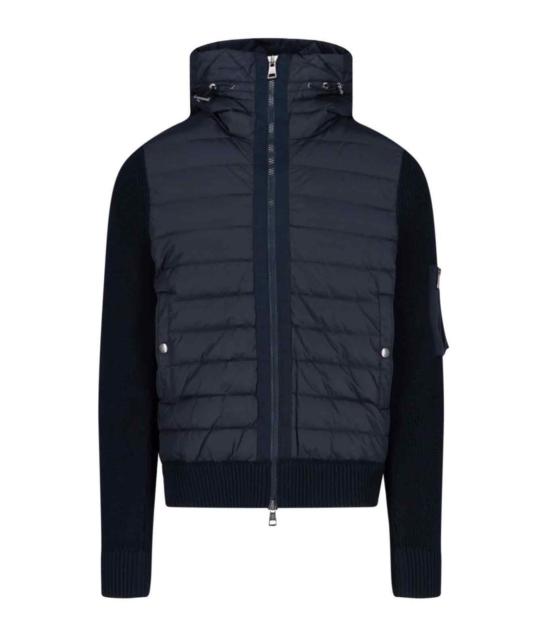 MONCLER Синяя полиэстеровая куртка, фото 1